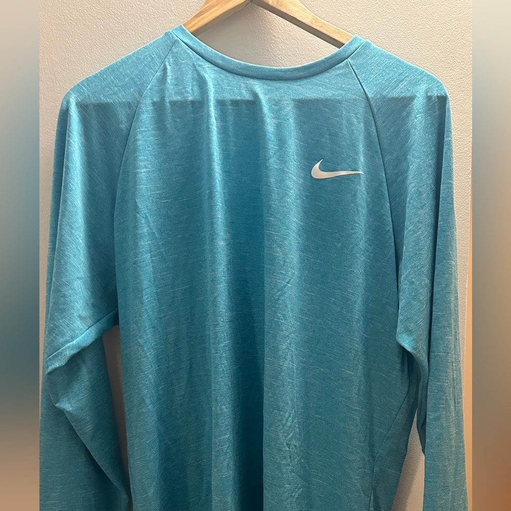 Nike Blue Long Sleeve Swim Shirt